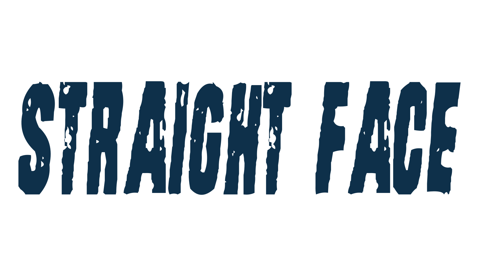 Straight Face, fancy eroded decorative font preview