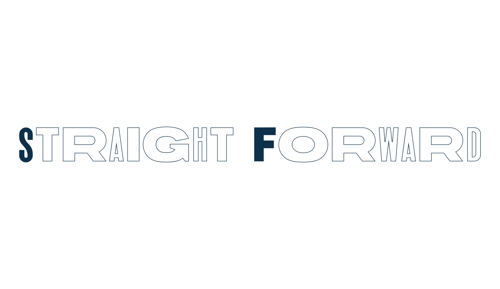 Straight Forward, distorted font preview
