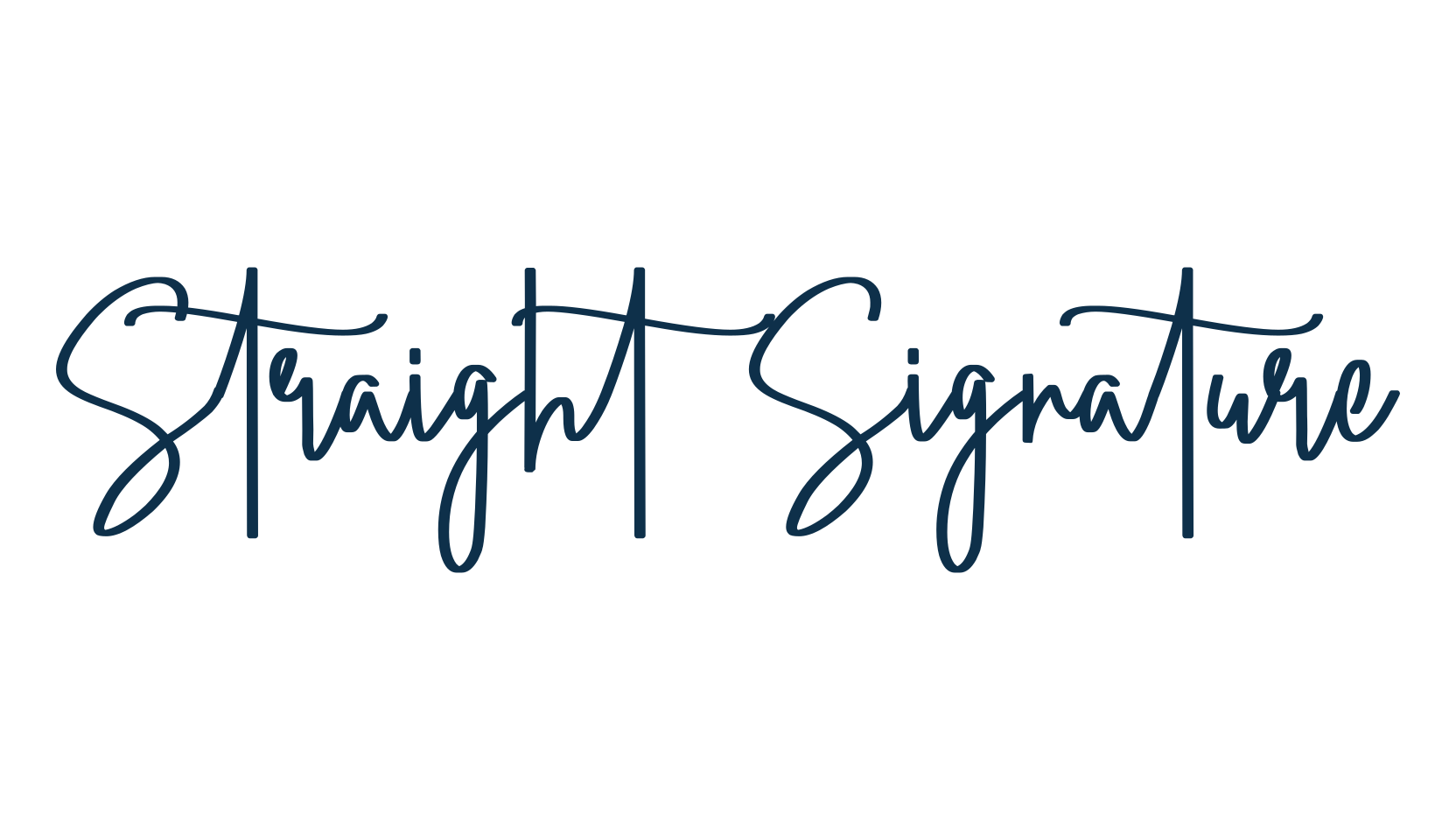 Straight Signature, handwriting font preview