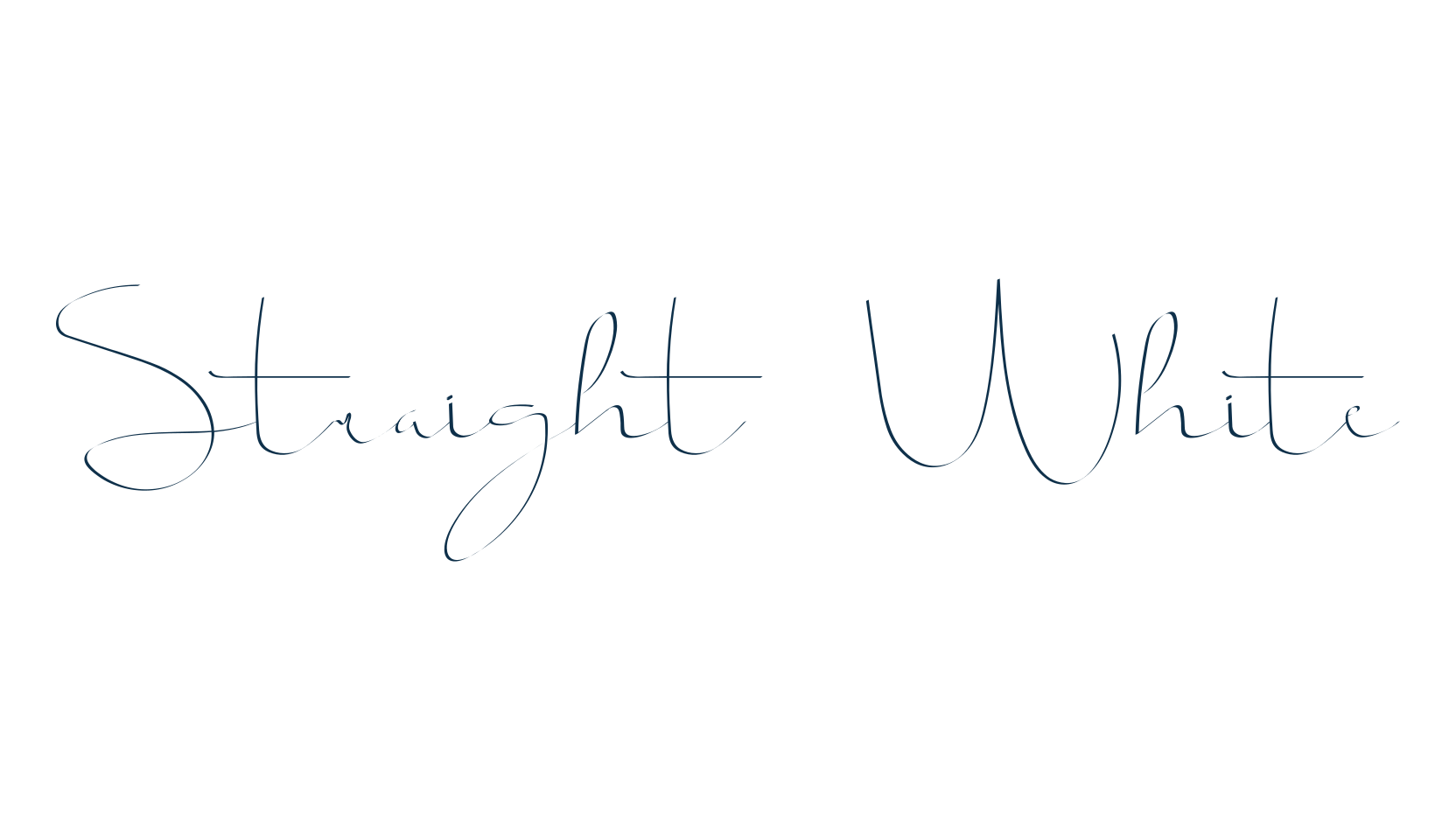 Straight White, script handwritten fancy decorative calligraphy font preview