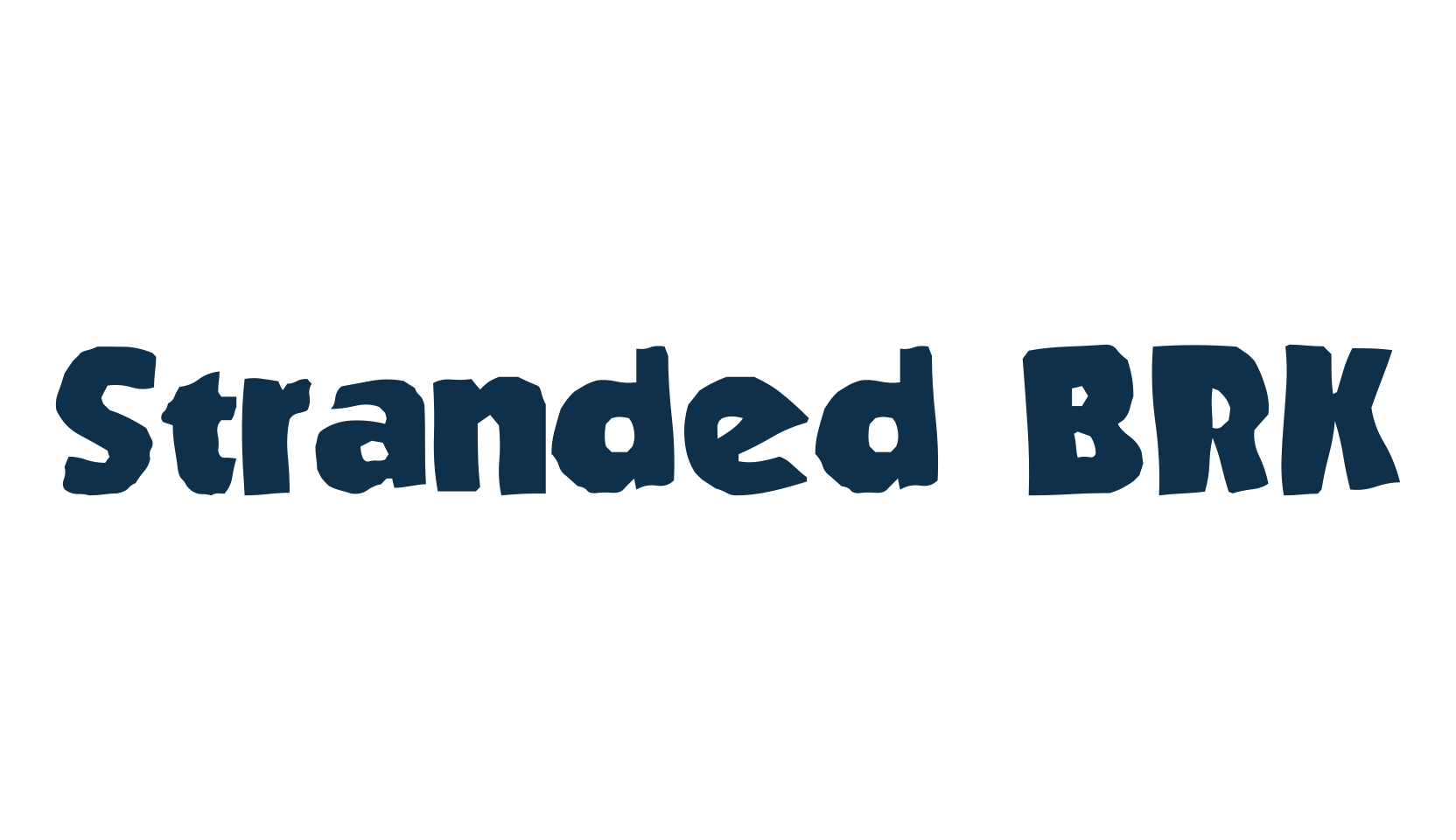 Stranded BRK, cartoon font preview