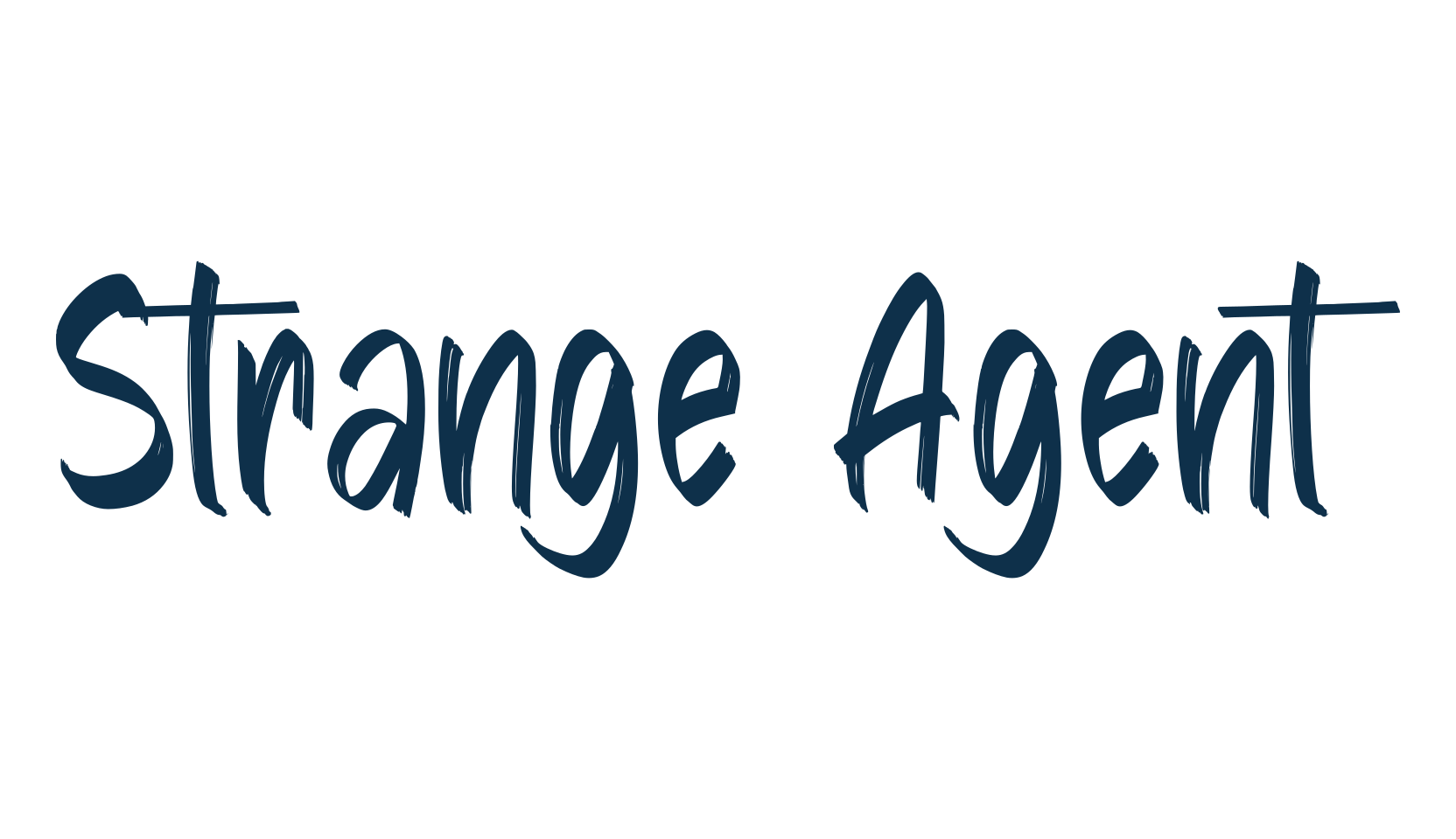 Strange Agent, brush font preview