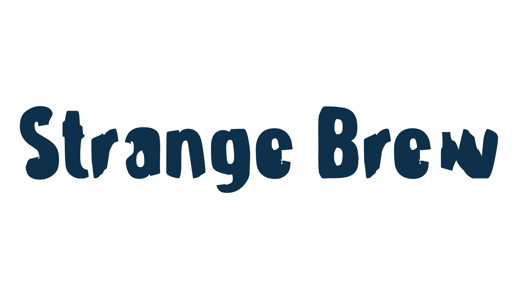 Strange Brew, fancy destroy decorative font preview