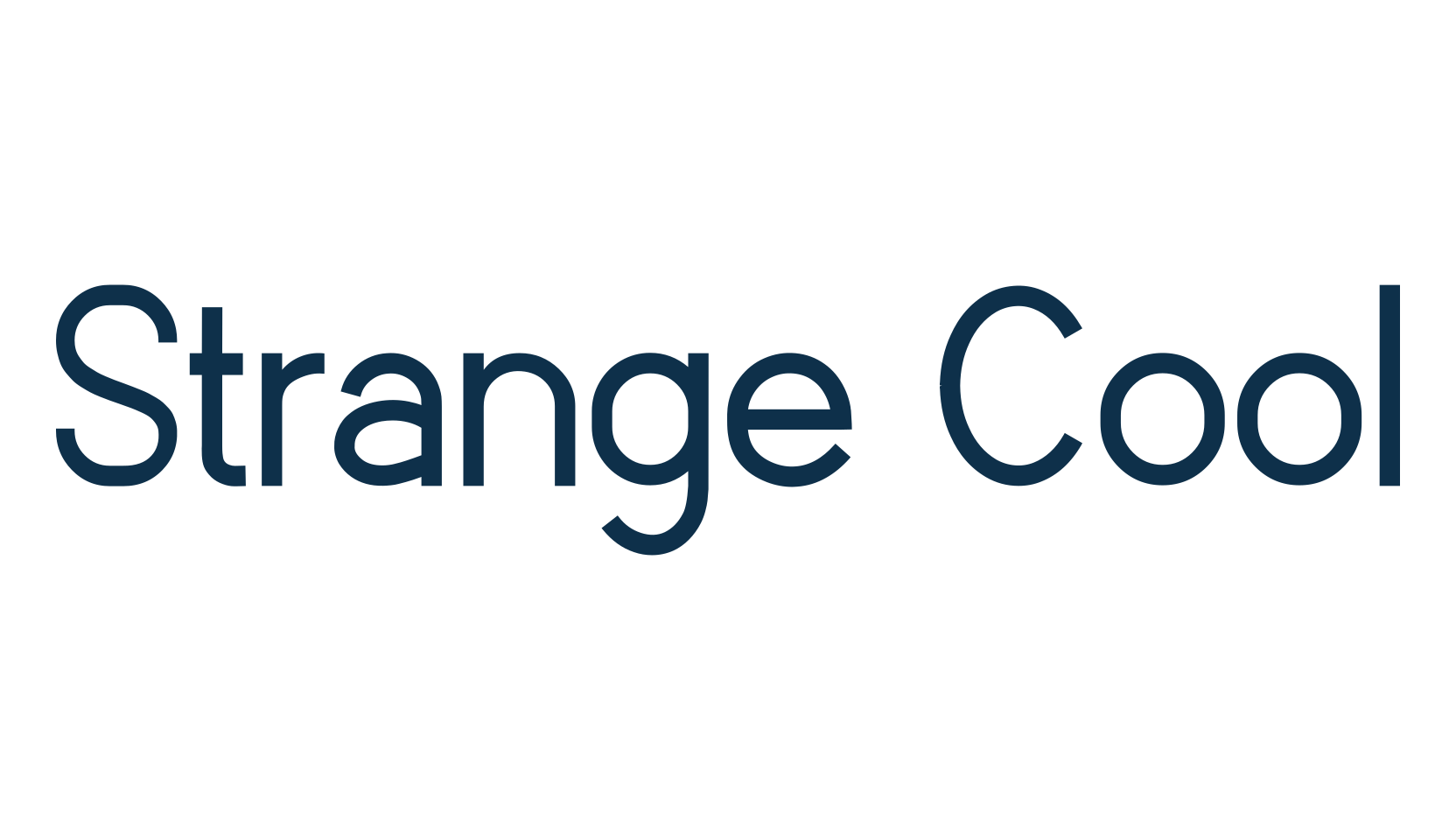 Strange Cool, sans serif font preview