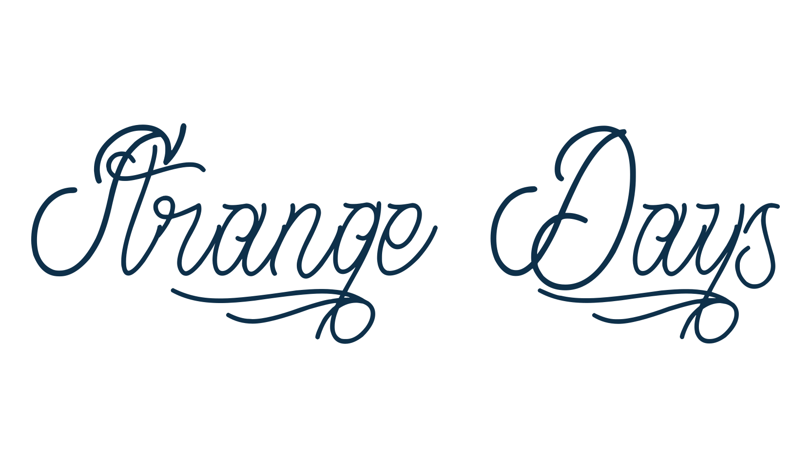 Strange Days, script calligraphy fancy decorative font preview