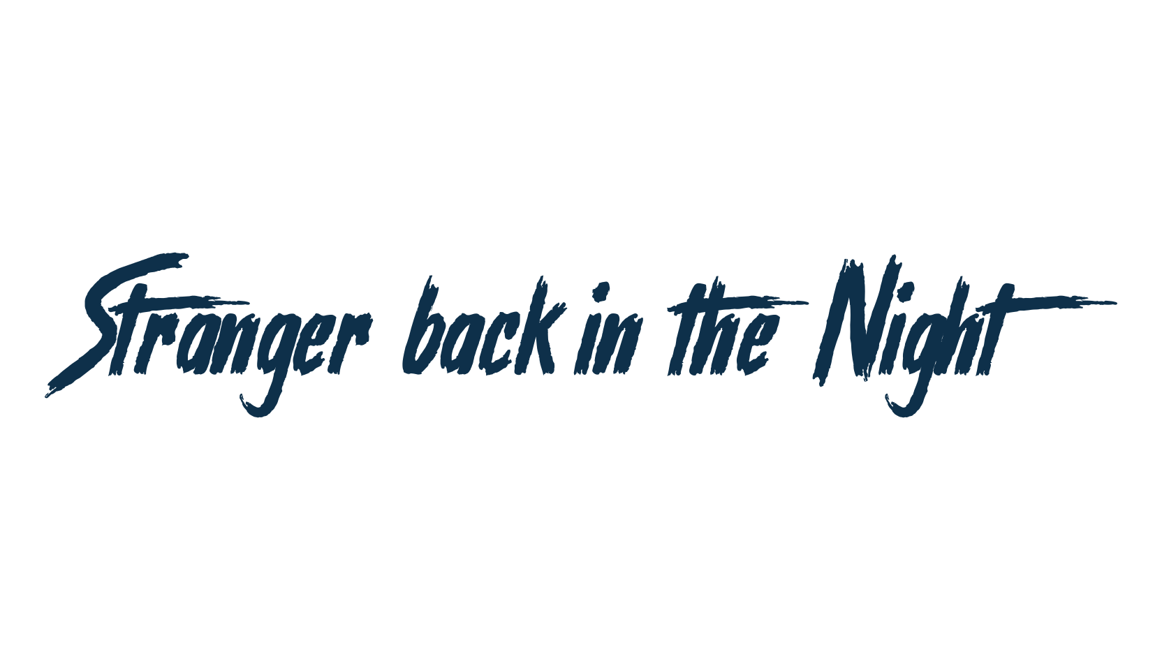 Stranger back in the Night, halloween font preview