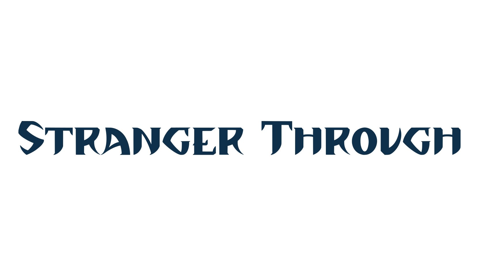 Stranger Through, gothic modern font preview