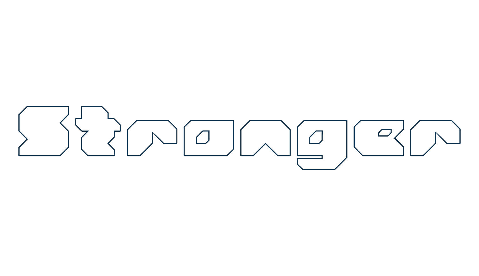 Stranger, square font preview