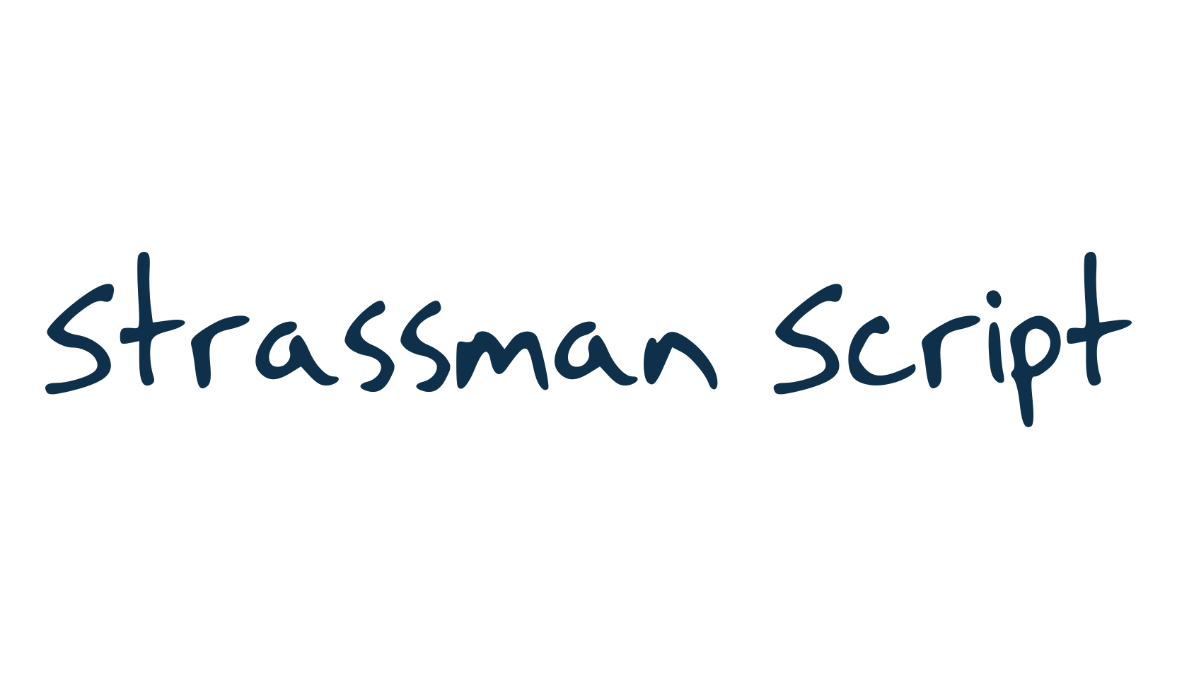 Strassman Script, handwriting font preview