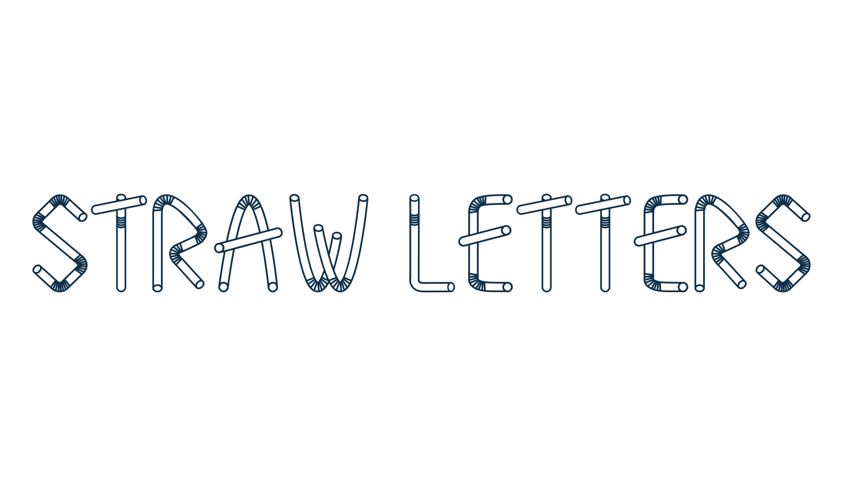 Straw Letters, fancy decorative font preview