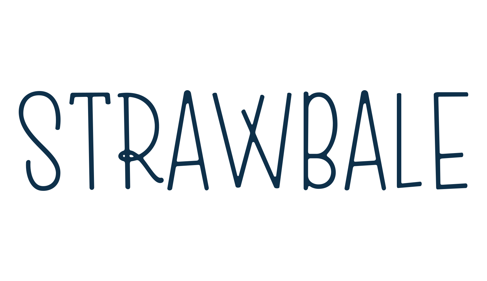 Strawbale, handwriting font preview