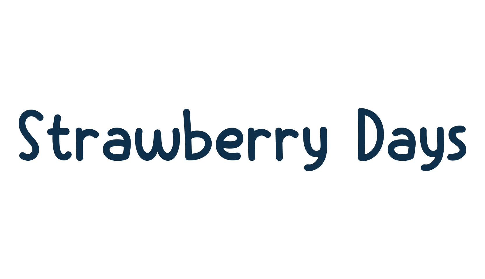 Strawberry Days, display market font preview