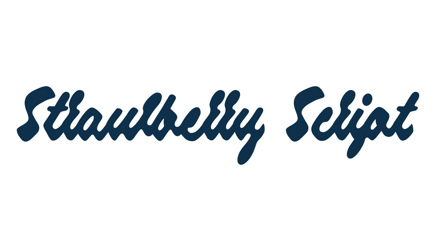 Strawberry Script, various font preview