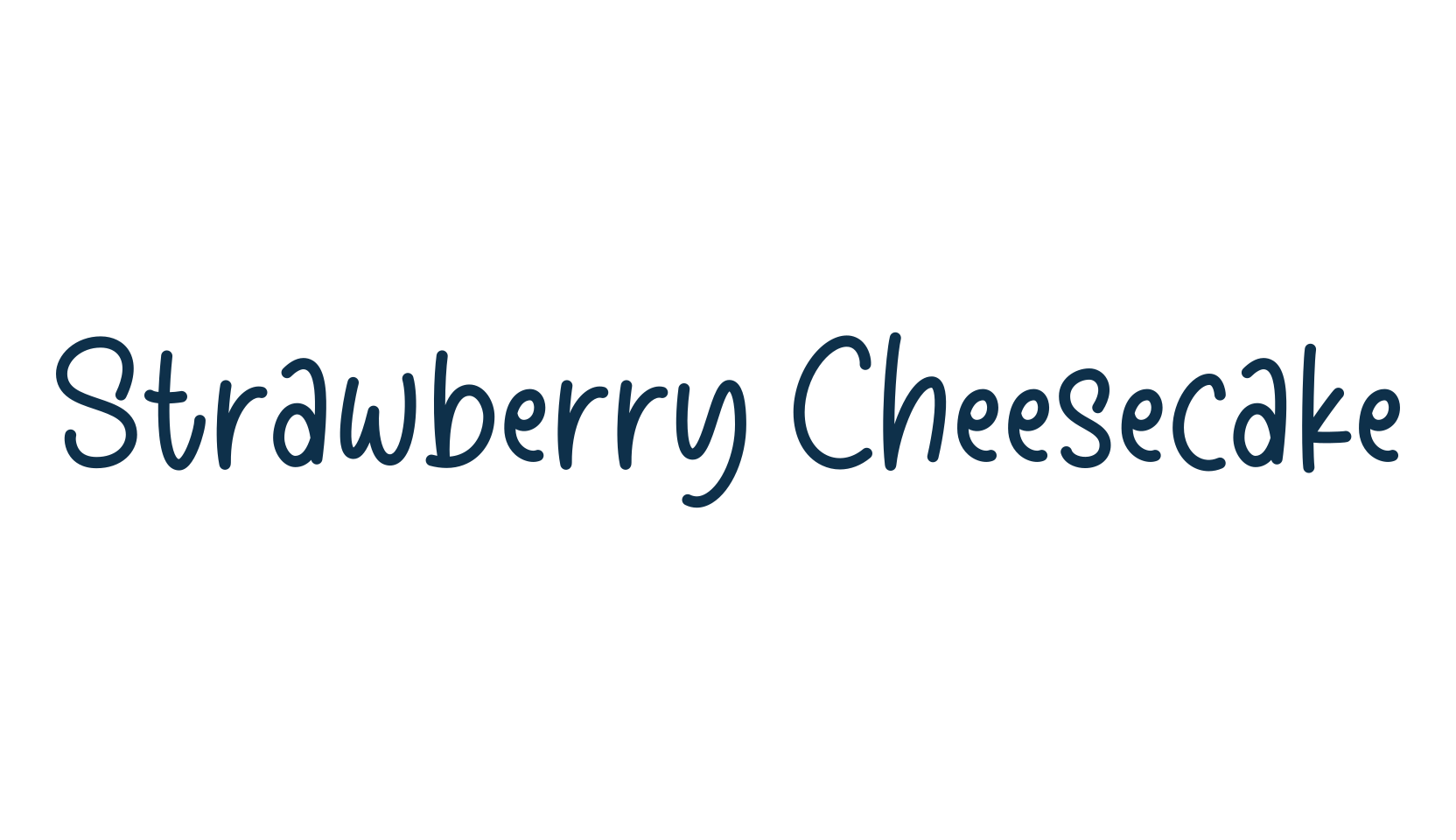 Strawberry Cheesecake, script handwritten fancy decorative calligraphy font preview