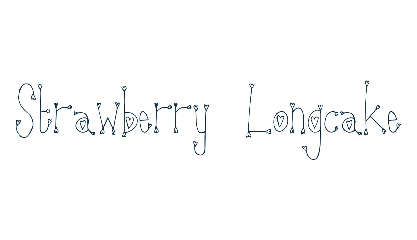 Strawberry Longcake, fancy decorative font preview