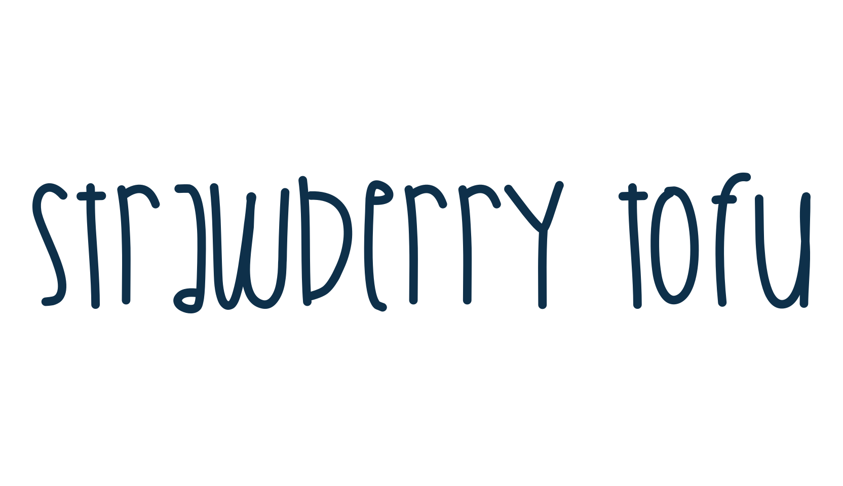 Strawberry Tofu, script handwritten fancy decorative calligraphy font preview