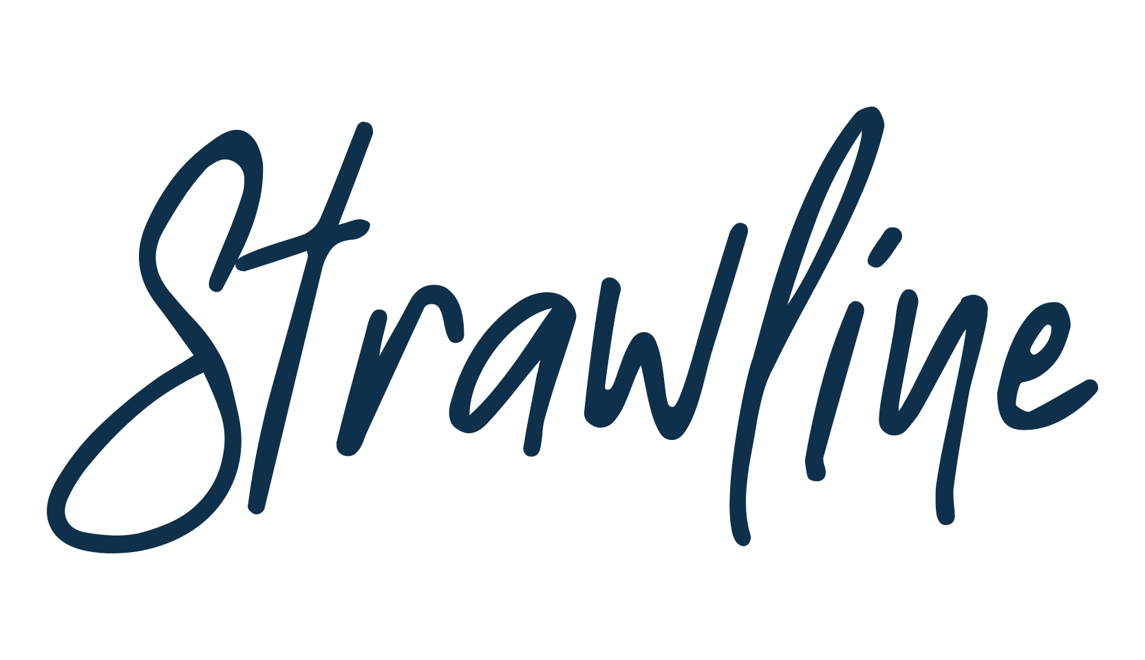 Strawline, script handwritten fancy decorative calligraphy font preview