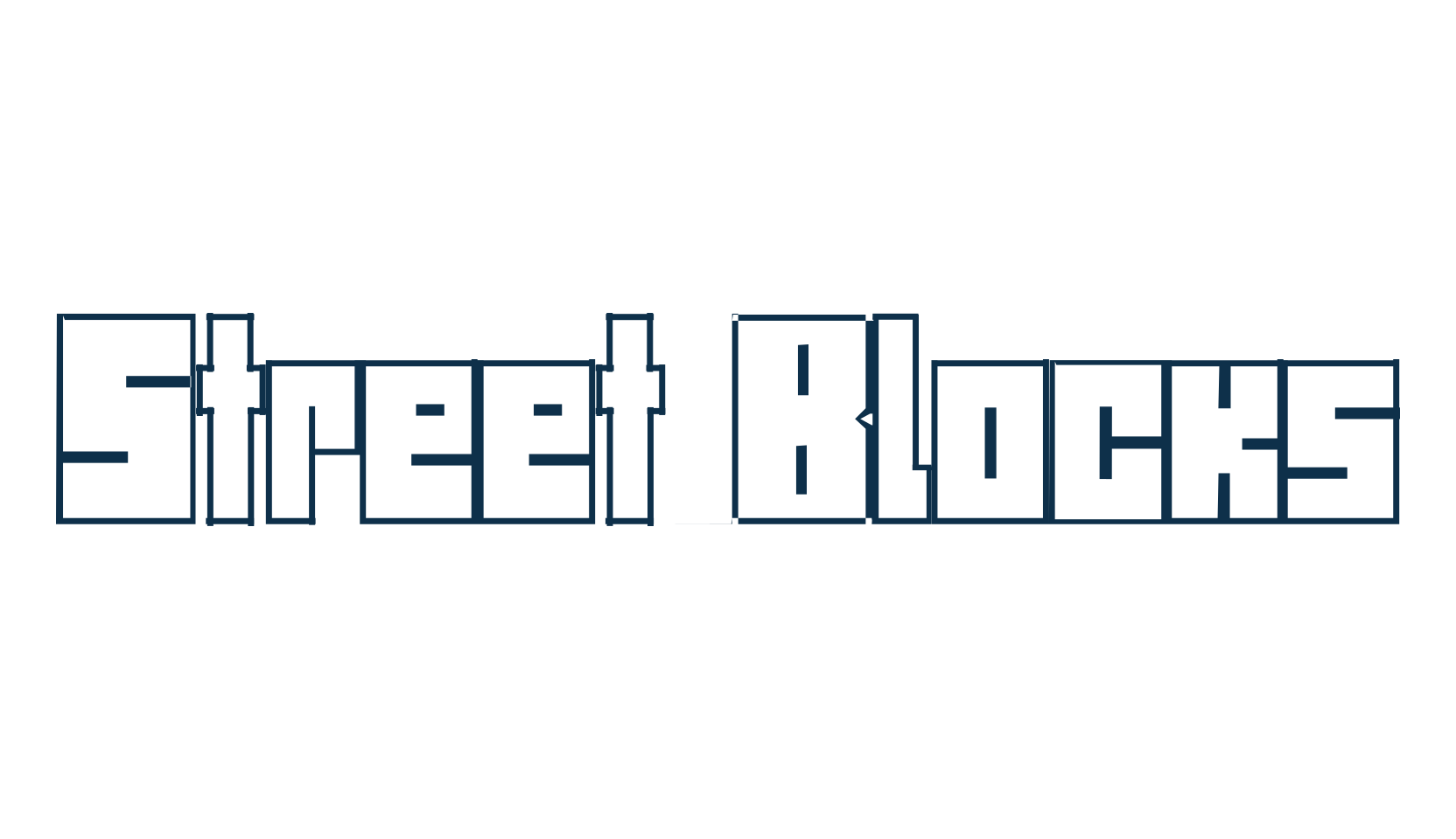 Street Blocks, techno square sci-fi font preview