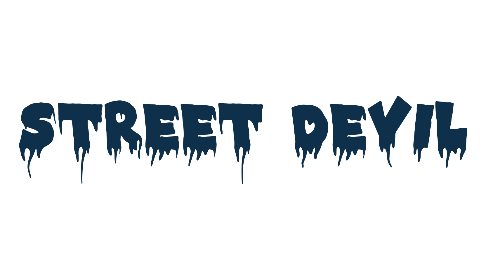 Street Devil, halloween font preview