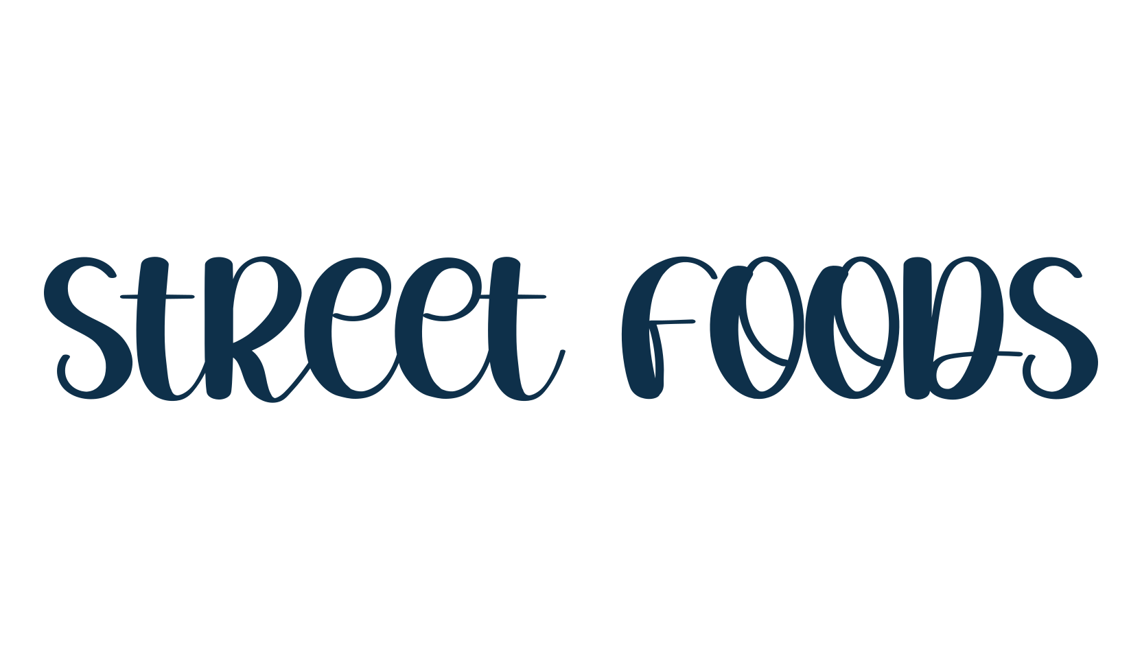 Street Foods, fancy various decorative script calligraphy font preview