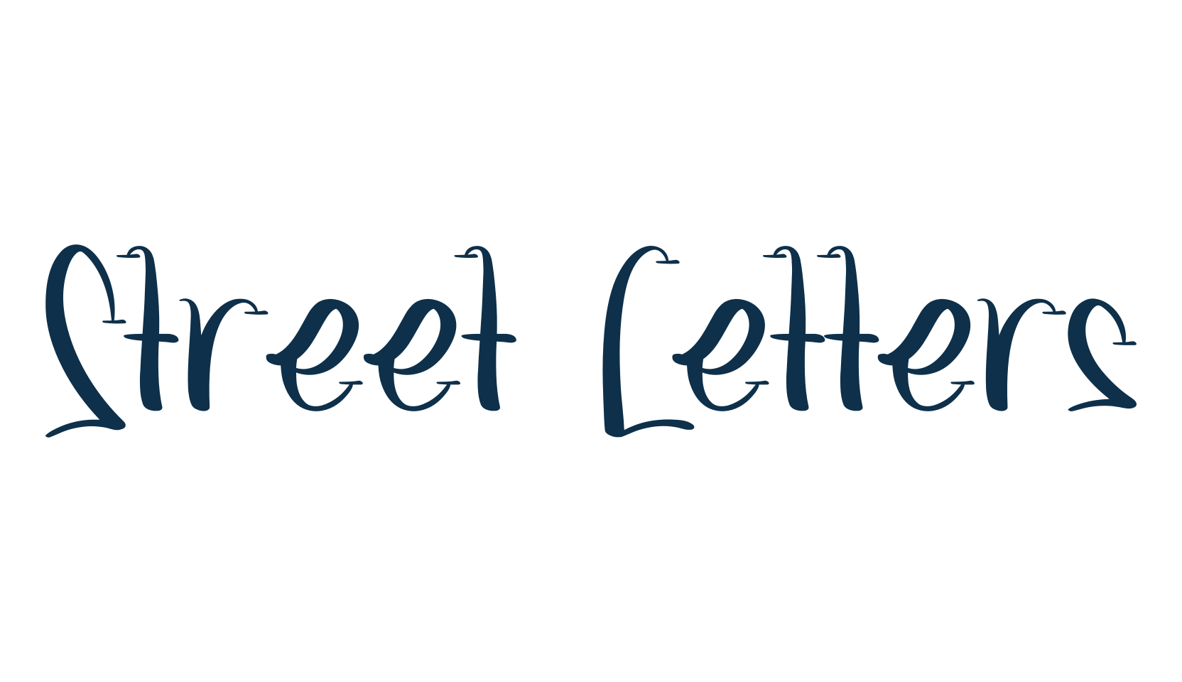 Street Letters, fancy decorative font preview