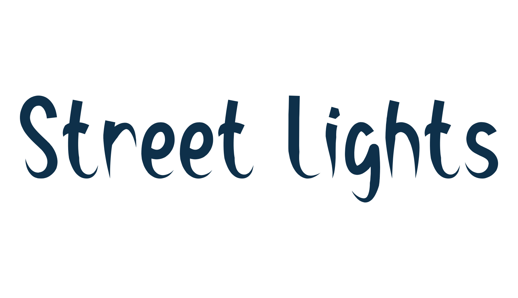 Street Lights, fancy decorative font preview