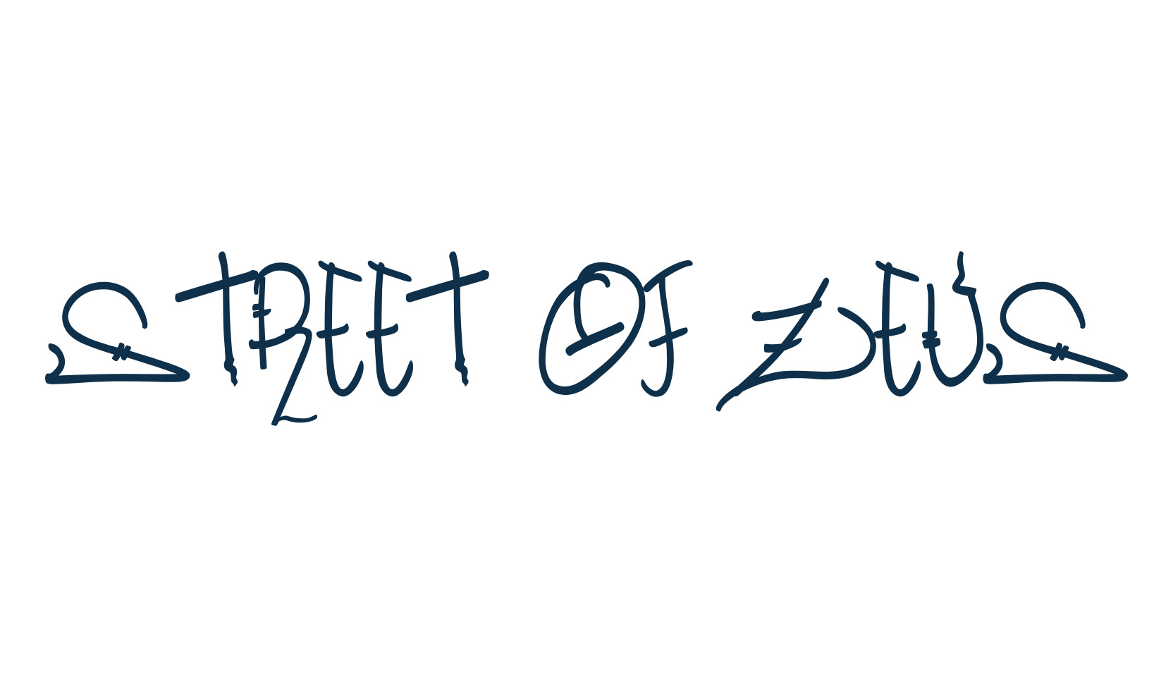 Street Of Zeus, graffiti font preview