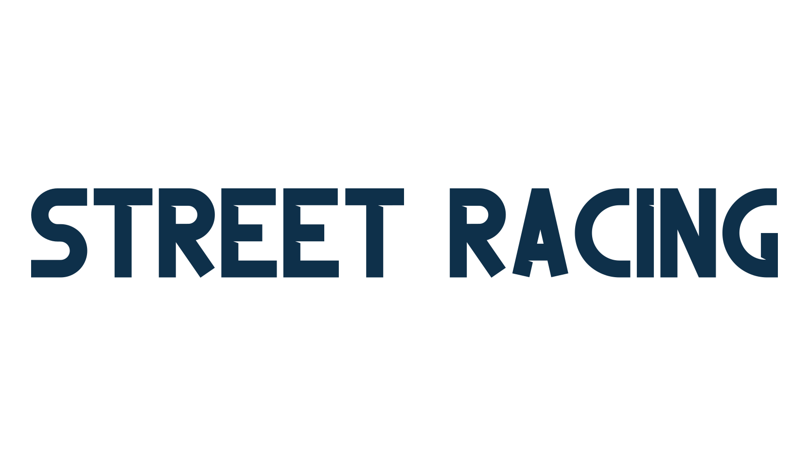 Street Racing, fancy various decorative font preview