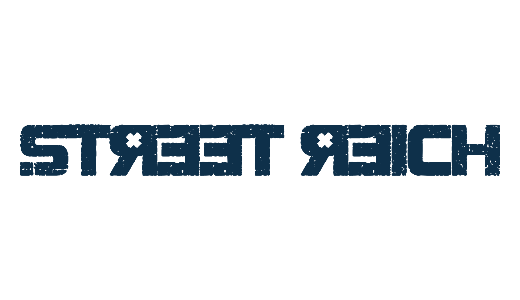 Street Reich, fancy eroded decorative font preview