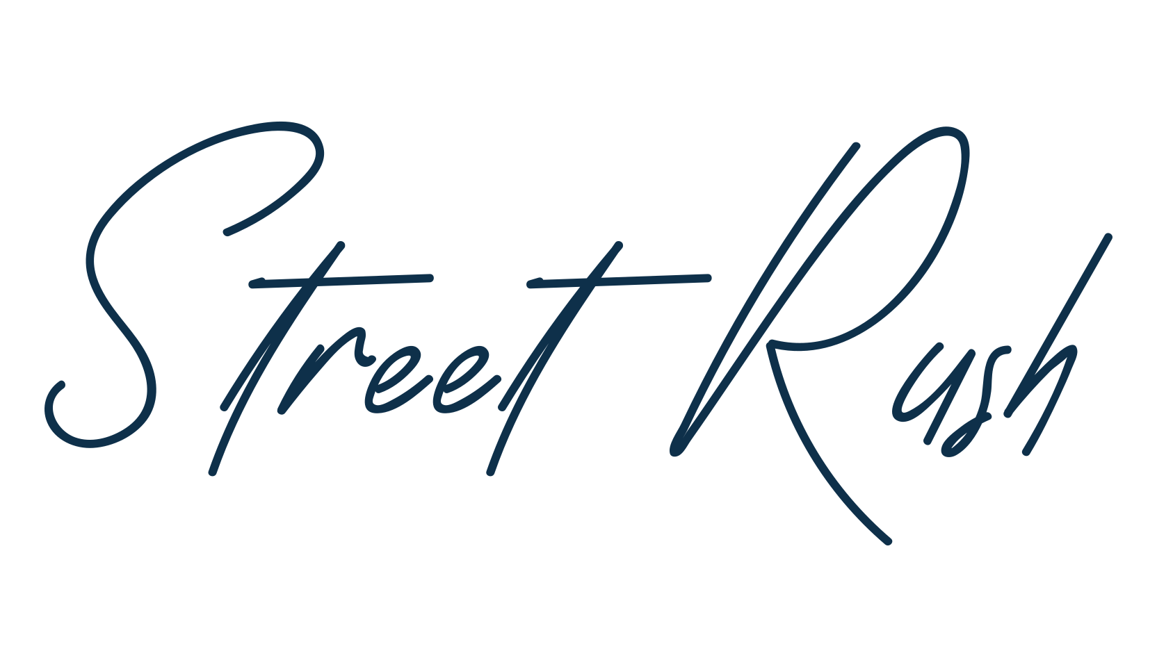 Street Rush, script handwritten fancy decorative calligraphy font preview