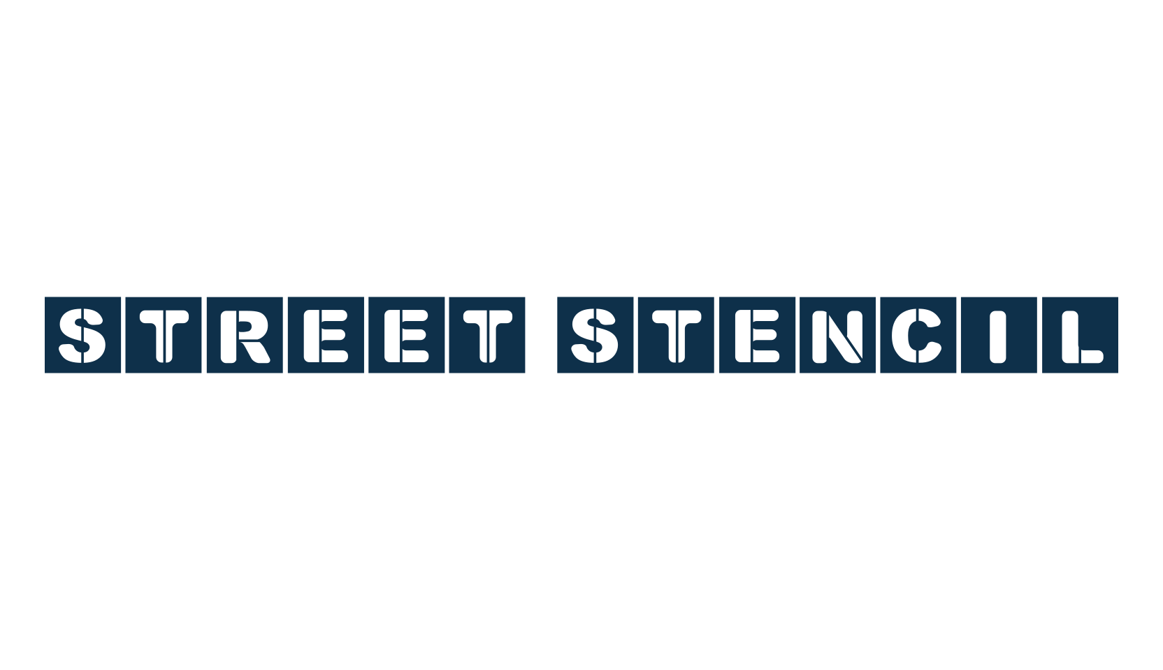 Street Stencil, fancy stencil, army decorative font preview