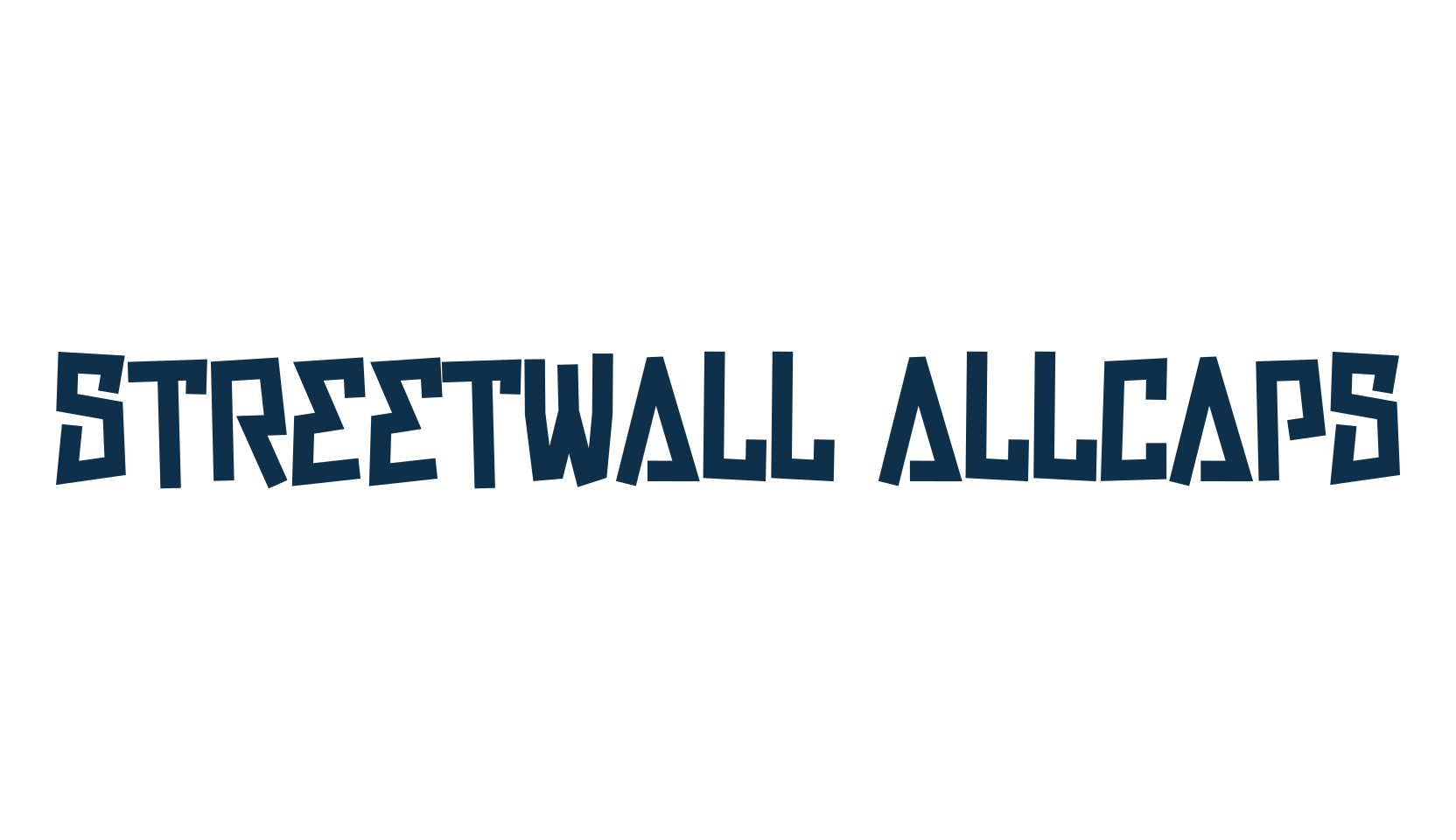 Streetwall Allcaps, script graffiti fancy decorative calligraphy font preview