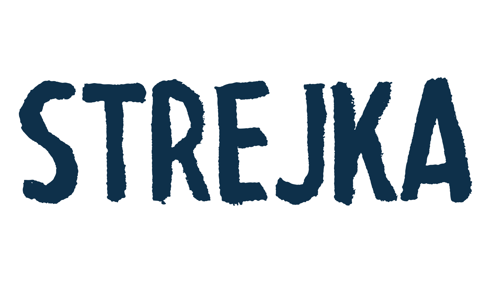 Strejka, eroded font preview