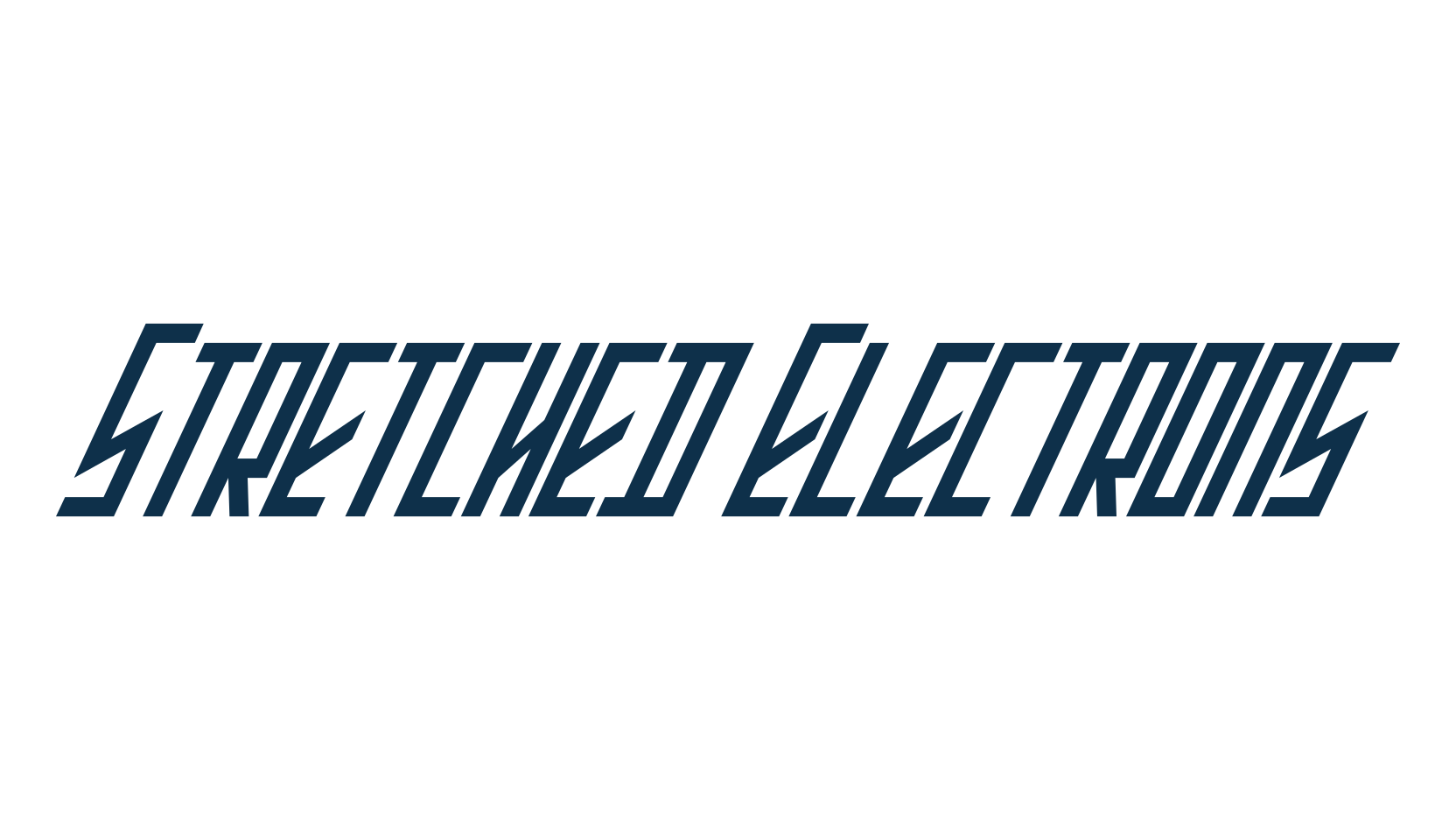 Stretched Electrons, techno square sci-fi font preview