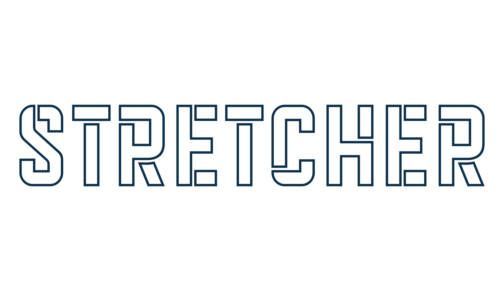 Stretcher, fancy stencil, army decorative font preview