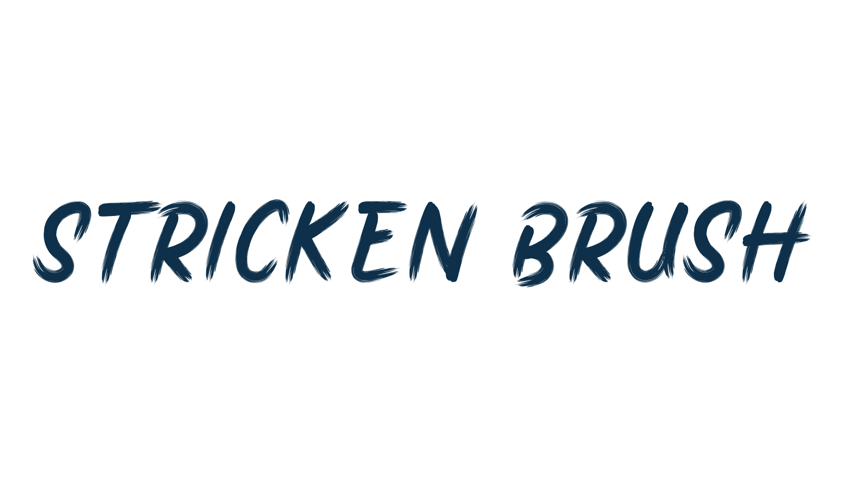 Stricken Brush, script brush fancy decorative calligraphy font preview