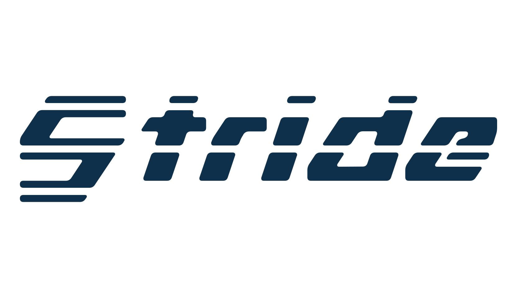 Stride, techno sci-fi font preview