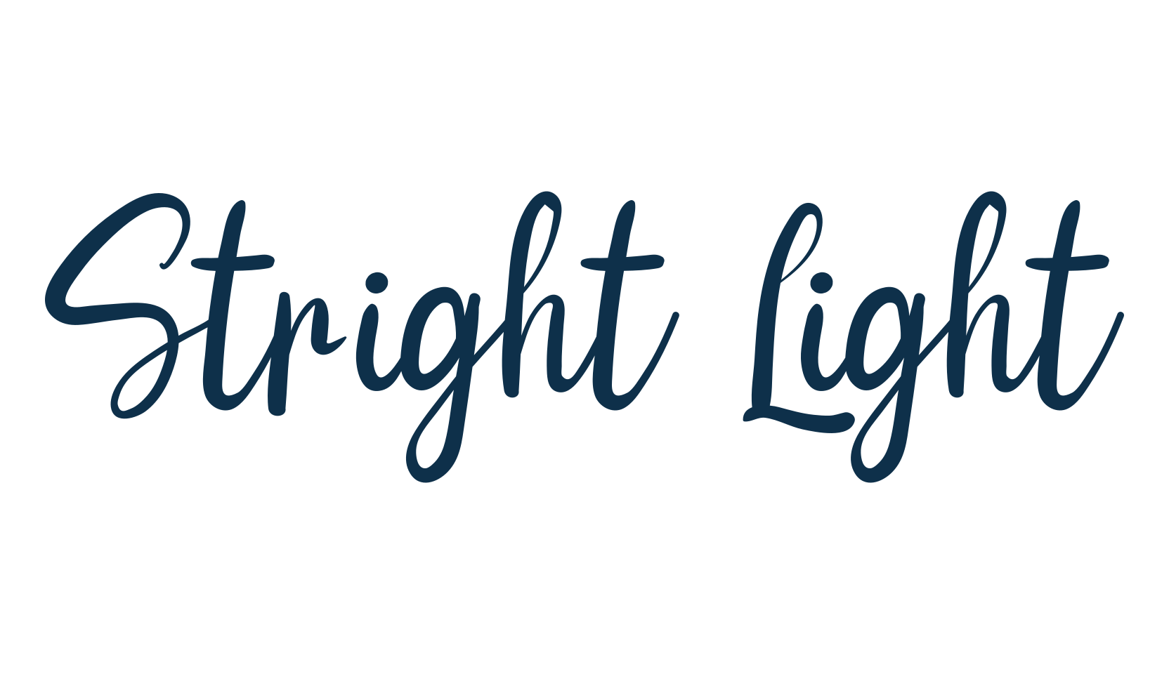 Stright Light, handwriting font preview