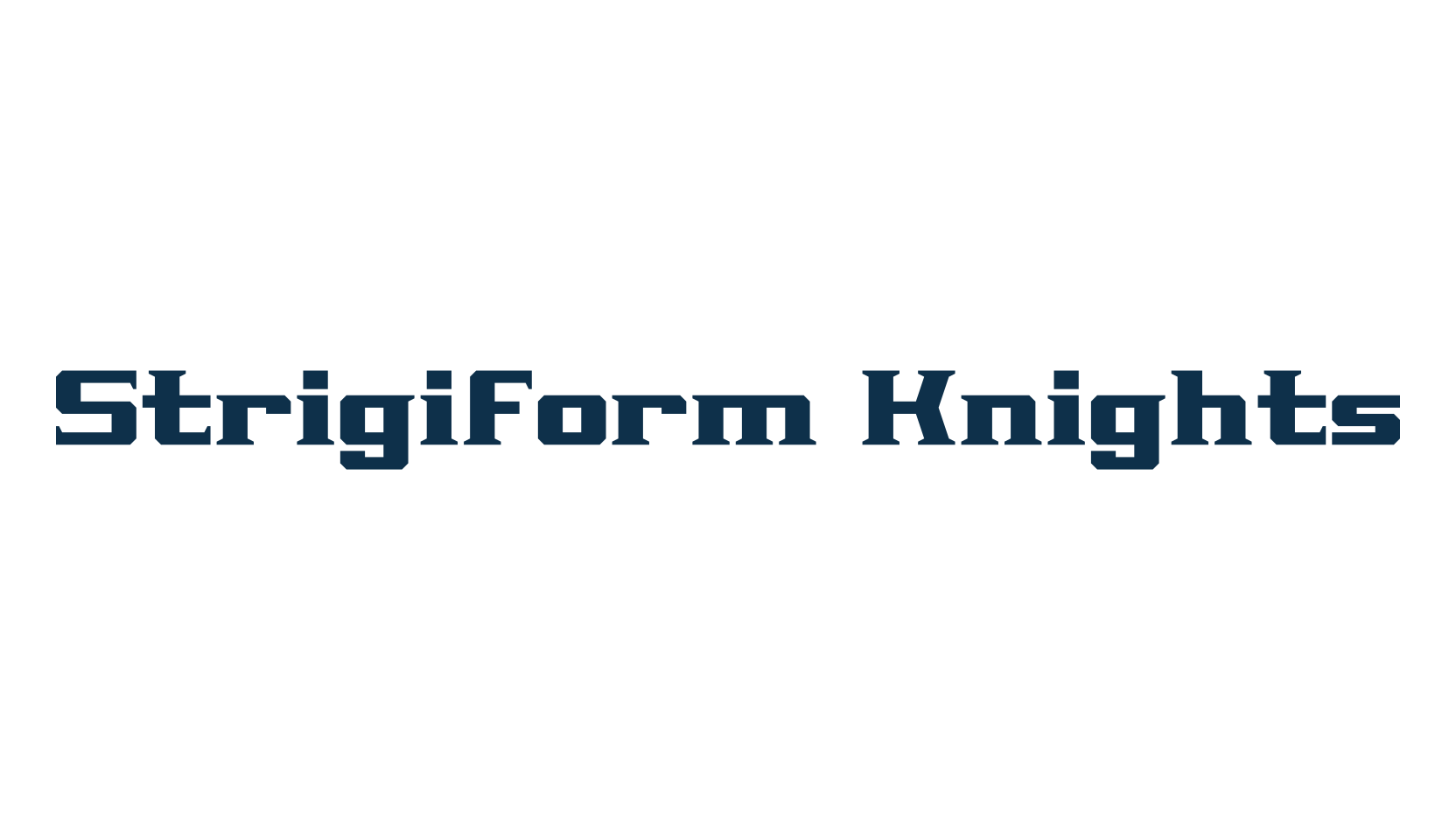 Strigiform Knights, gothic modern font preview