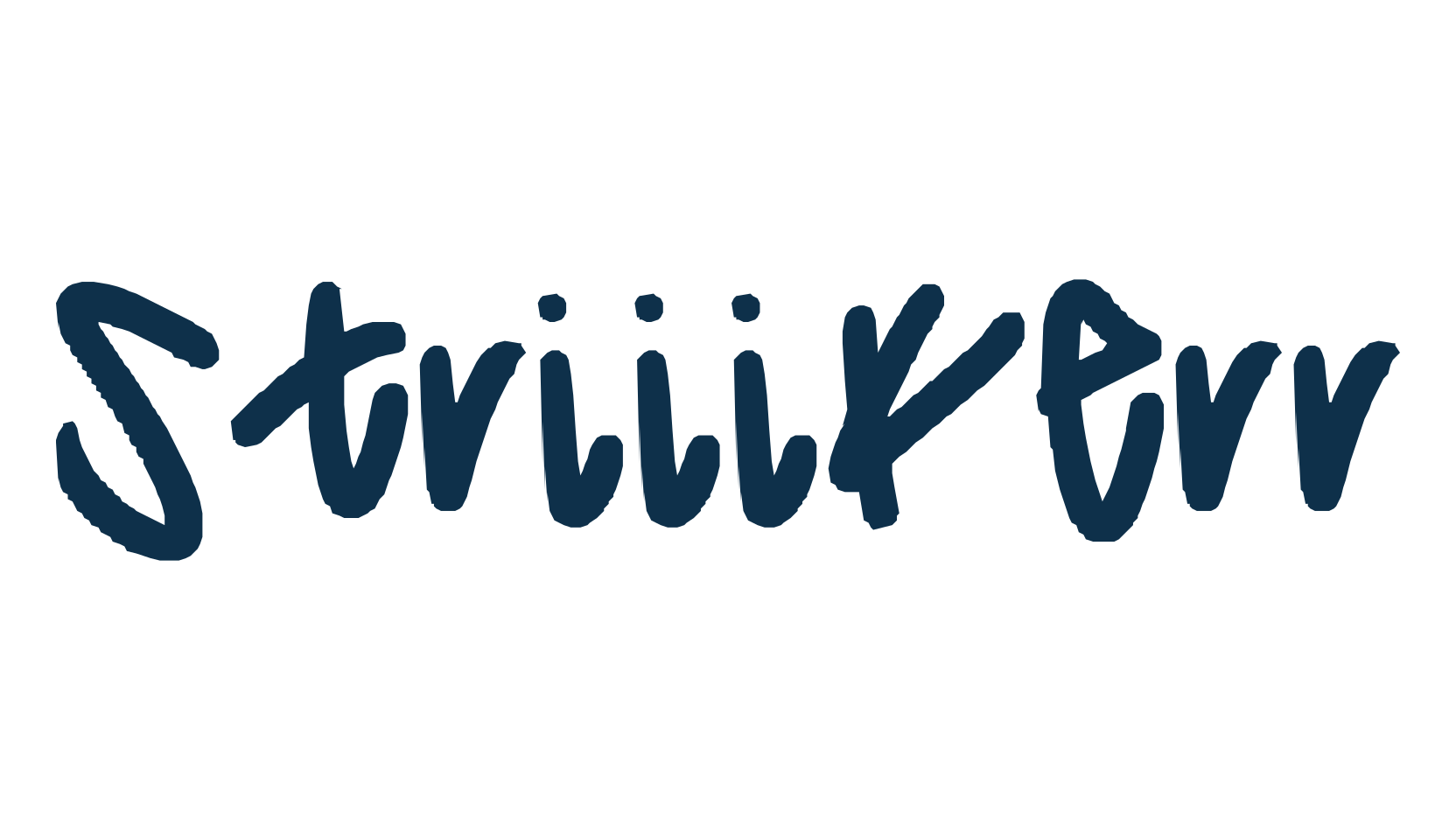 Striiikerr, handwriting font preview