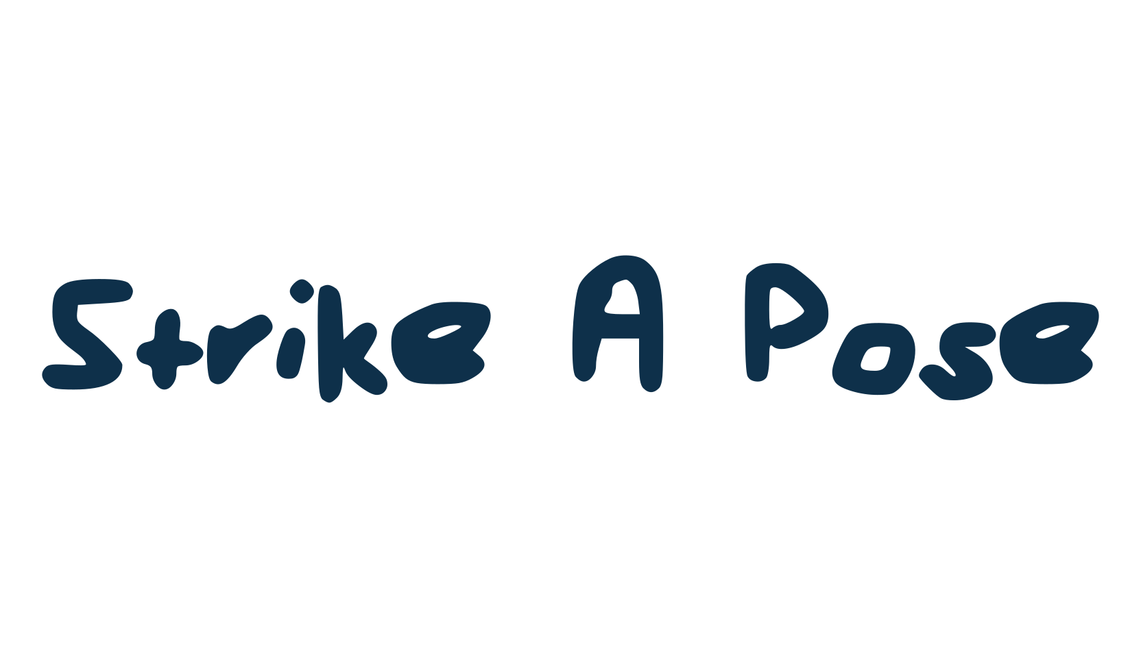Strike A Pose, handwriting font preview