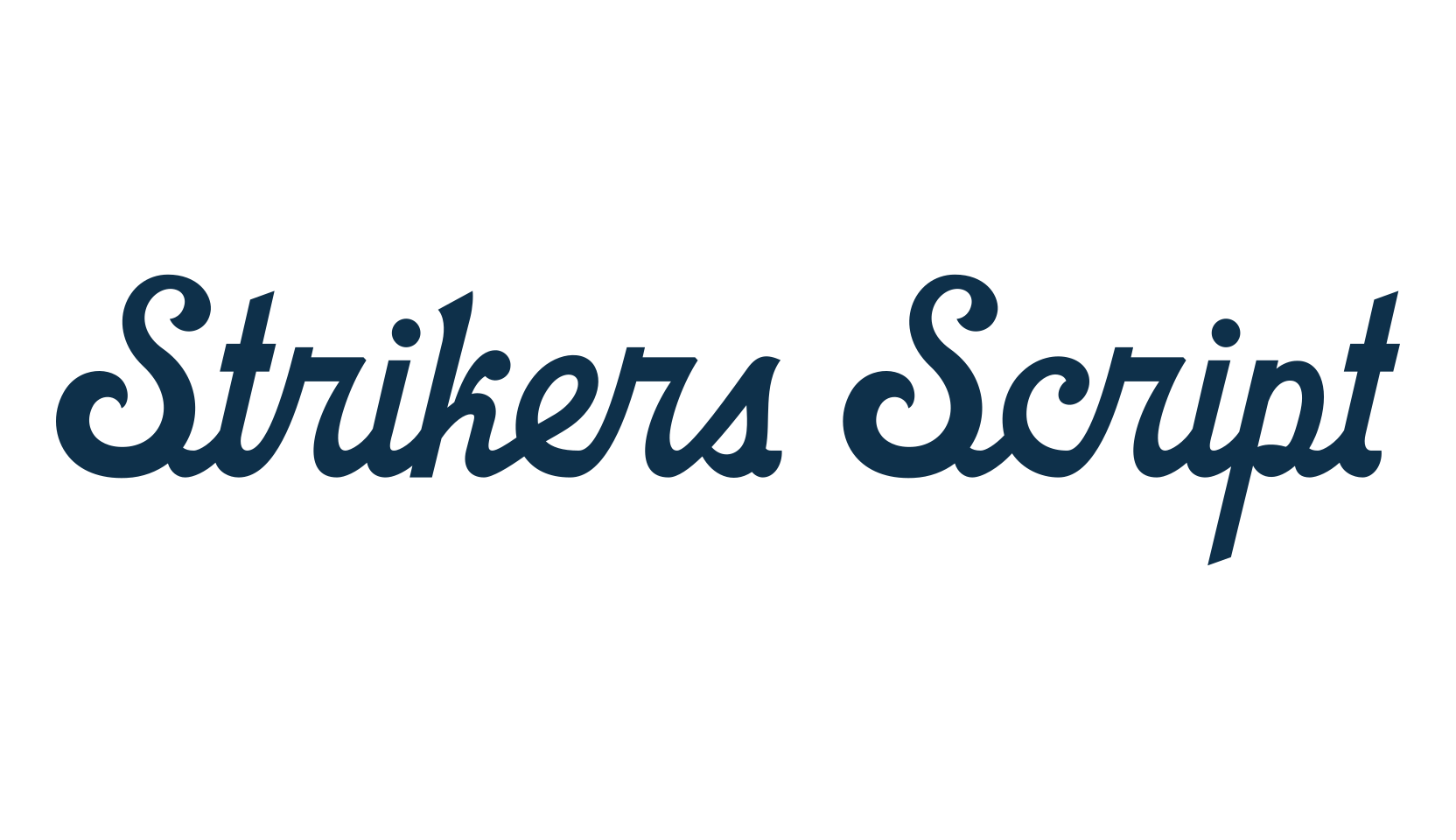 Strikers Script, fancy old school decorative script calligraphy font preview