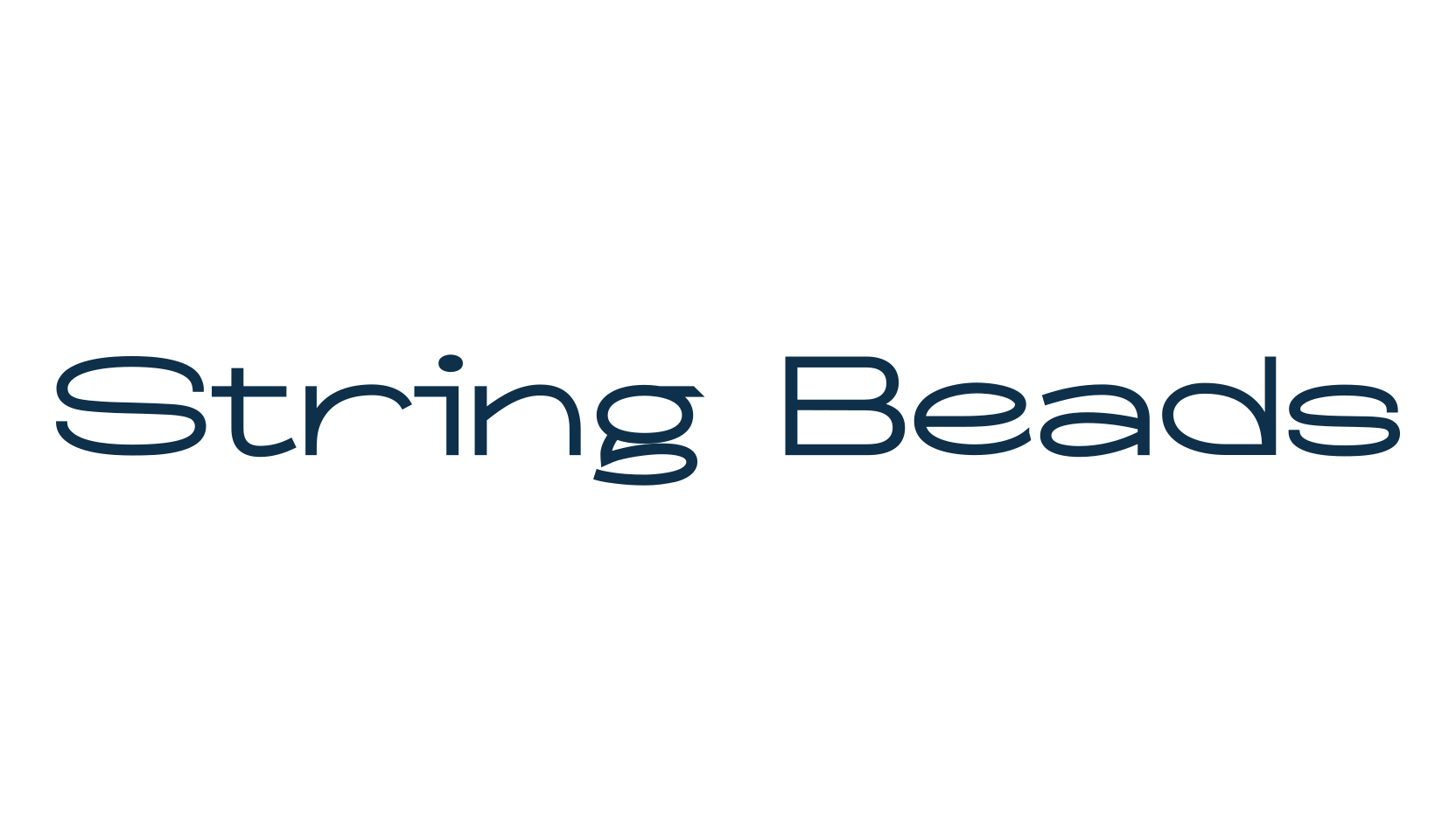 String Beads, sans serif font preview