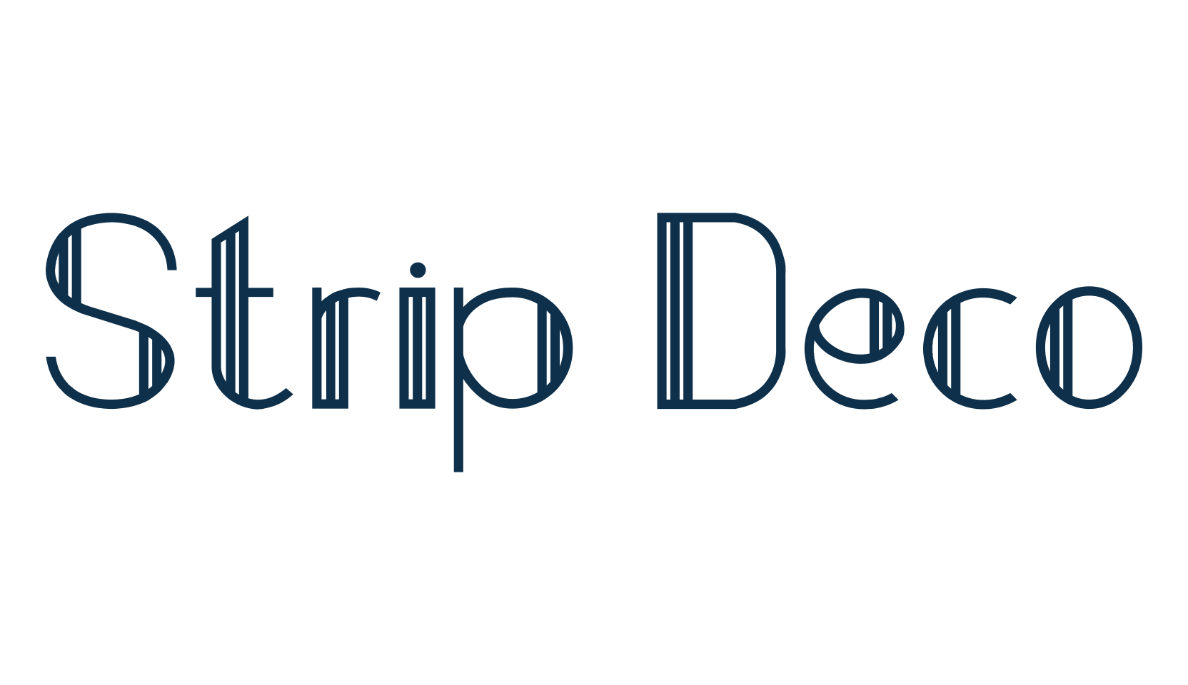 Strip Deco, fancy retro decorative font preview