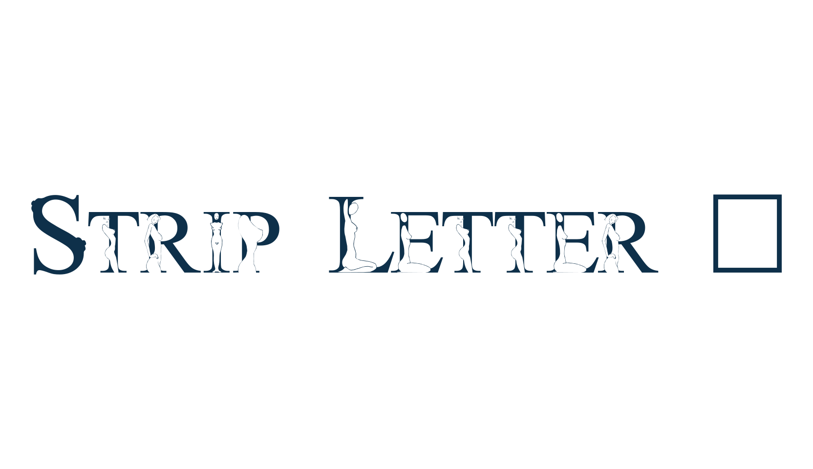 Strip Letter 1, fancy decorative font preview