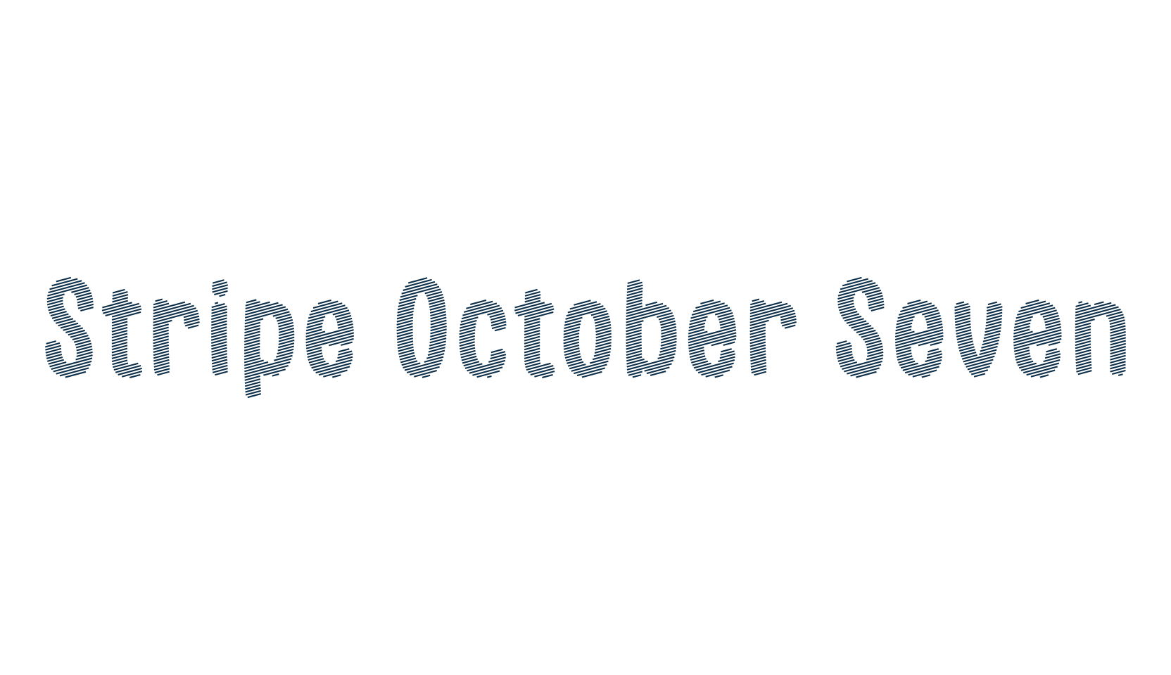 Stripe October Seven, decorative font preview