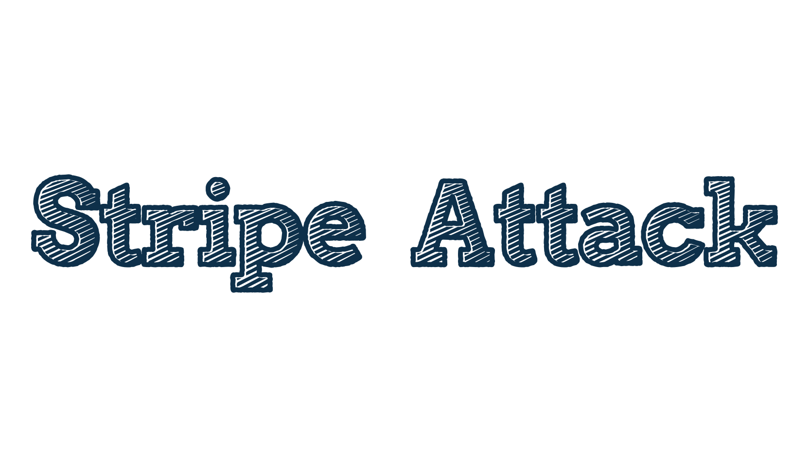 Stripe Attack, fancy various decorative font preview