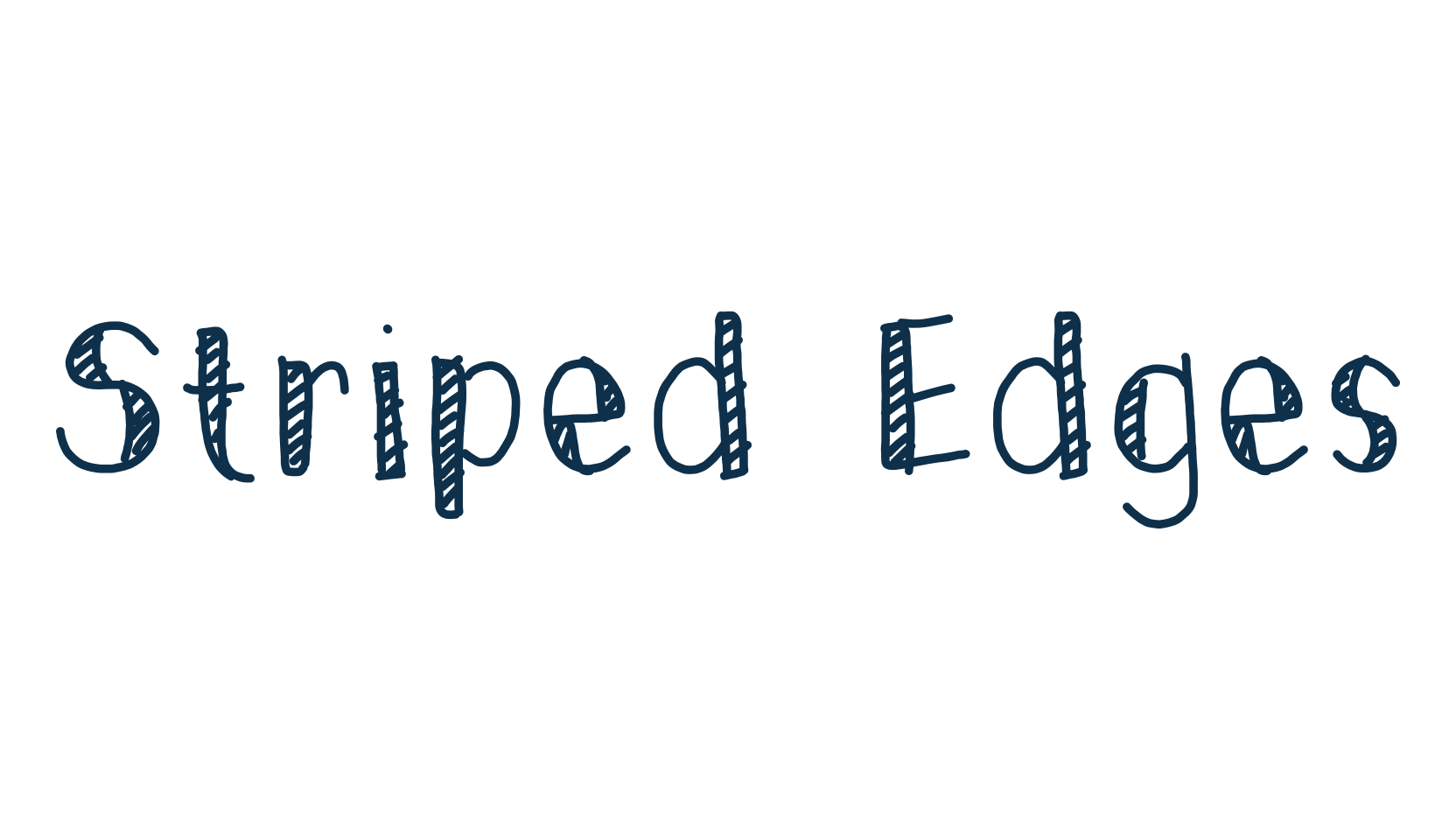 Striped Edges, various font preview