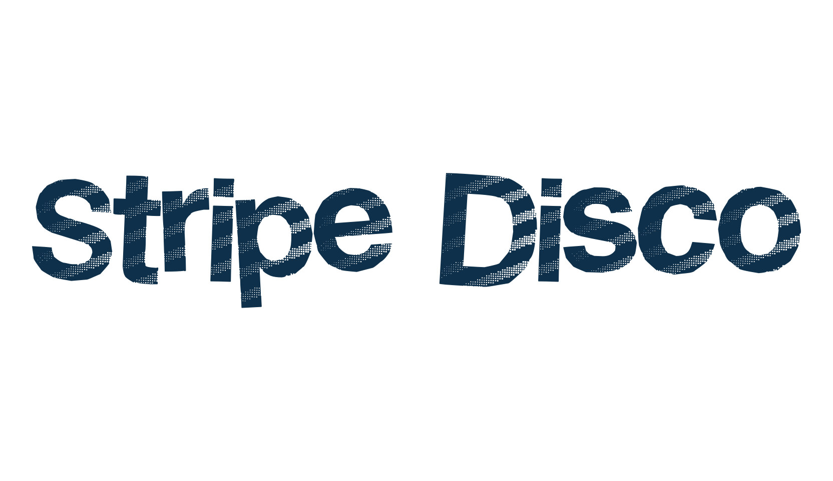 Stripe Disco, distorted font preview