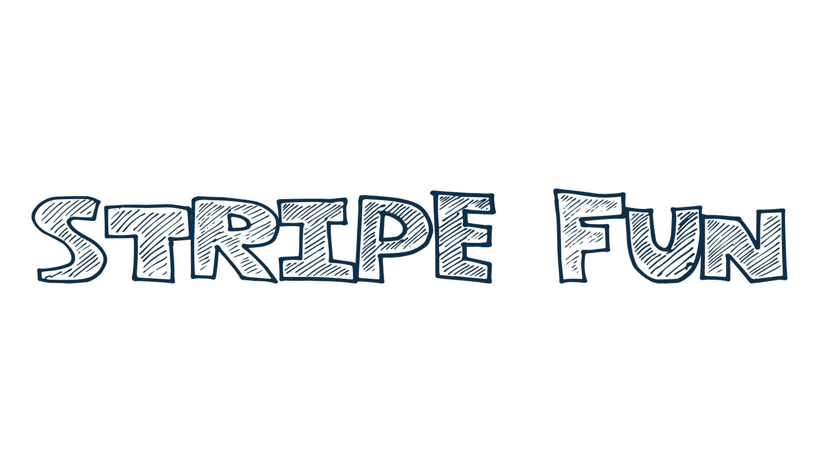 Stripe Fun, cartoon font preview